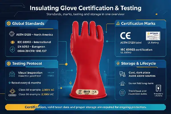 Class 00 Electrical Insulating Rubber Gloves