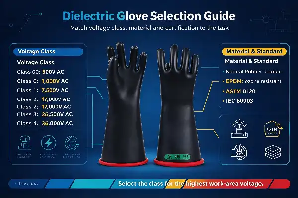 Class 3 Electrical Insulating Rubber Gloves
