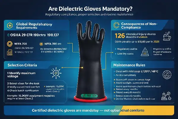 Class 3 Electrical Insulating Rubber Gloves