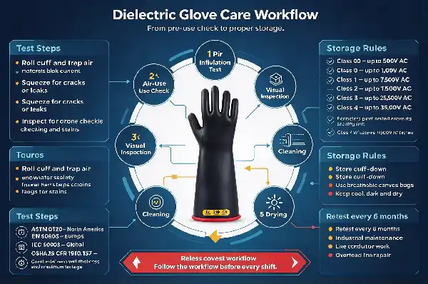 Class 2 Electrical Insulating Rubber Gloves