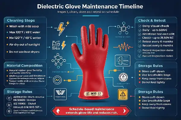 Class 00 Electrical Insulating Rubber Gloves