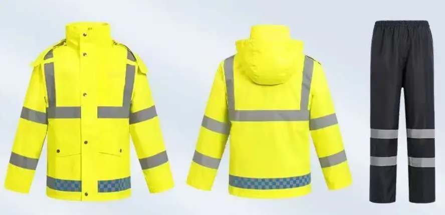 Split Waterproof High Vis Rain Jacket Split Waterproof High Vis Rain Jacket