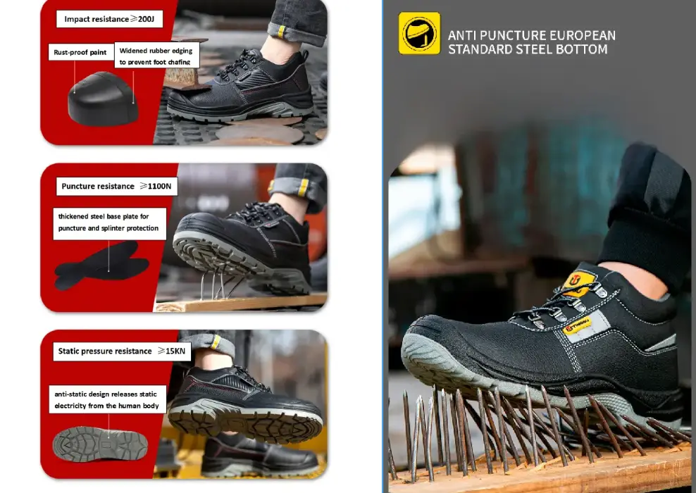 Anti-Smash And Anti-Puncture Safety Shoes