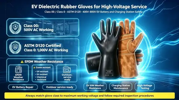EV Dielectric Rubber Gloves for High-Voltage Service EV Dielectric Rubber Gloves for High-Voltage Service