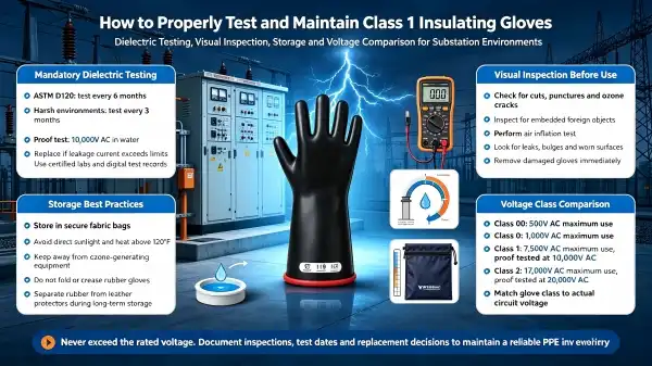Class 1 Insulating Gloves 
