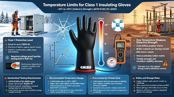 Class 1 Electrical Insulating Rubber Gloves
