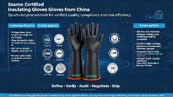 Class 3 Electrical Insulating Rubber Gloves