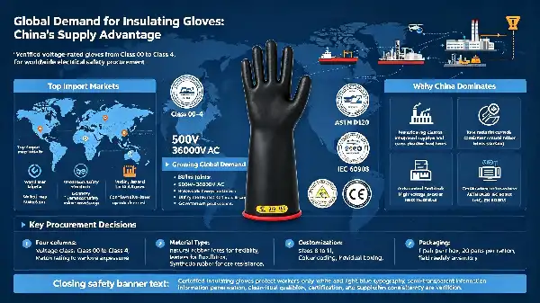Class 2 Electrical Insulating Rubber Gloves