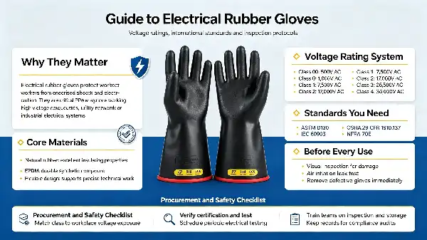 Class 2 Electrical Insulating Rubber Gloves