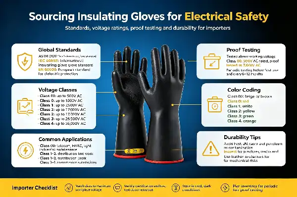 Class 2 Electrical Insulating Rubber Gloves