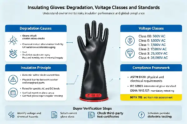 Class 0 Electrical Insulating Rubber Gloves