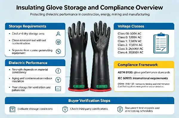 Class 3 Electrical Insulating Rubber Gloves