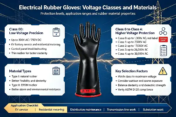 Class 0 Electrical Insulating Rubber Gloves