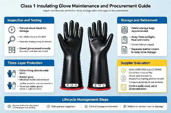 Class 1 Electrical Insulating Rubber Gloves Class 1 Electrical Insulating Rubber Gloves