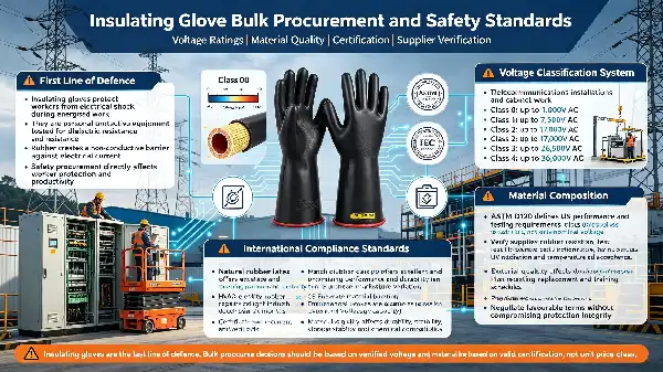 Class 2 Electrical Insulating Rubber Gloves