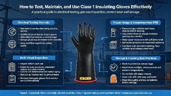 Class 1 Electrical Insulating Rubber Gloves Class 1 Electrical Insulating Rubber Gloves