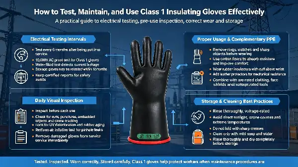Class 3 Electrical Insulating Rubber Gloves