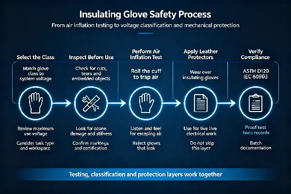 Class 00 Electrical Insulating Rubber Gloves