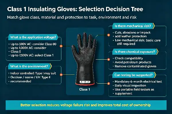 Class 1 Electrical Insulating Rubber Gloves Class 1 Electrical Insulating Rubber Gloves