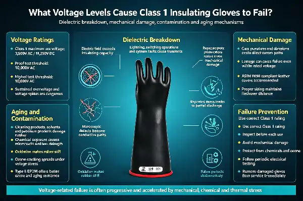 Class 1 Electrical Insulating Rubber Gloves