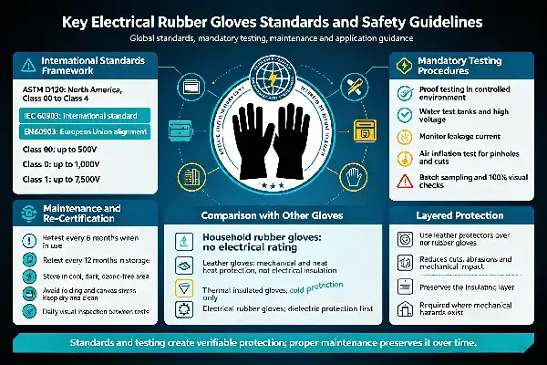 Class 2 Electrical Insulating Rubber Gloves