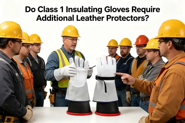 Do Class 1 Insulating Gloves Require Additional Leather Protectors?