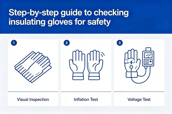 Step-by-step guide to checking insulating gloves for safety
