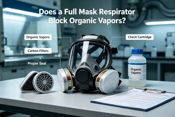 Does a Full Mask Respirator Block Organic Vapors?