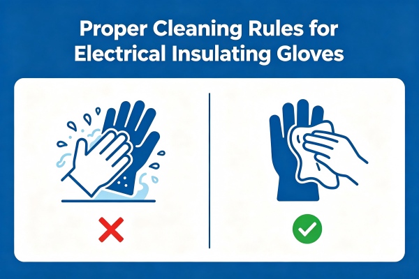 How to clean and decontaminate rubber insulating gloves?