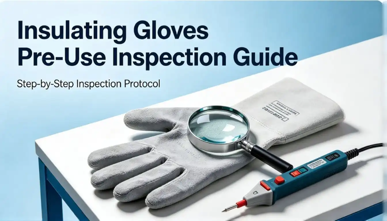 How to inspect insulating gloves before use?