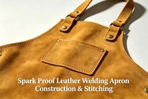 Spark Proof Leather Welding Apron Construction & Stitching