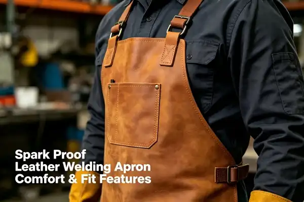 Spark Proof Leather Welding Apron Comfort & Fit Features