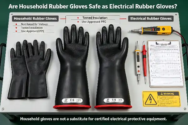 Are Household Rubber Gloves Safe as Electrical Rubber Gloves?