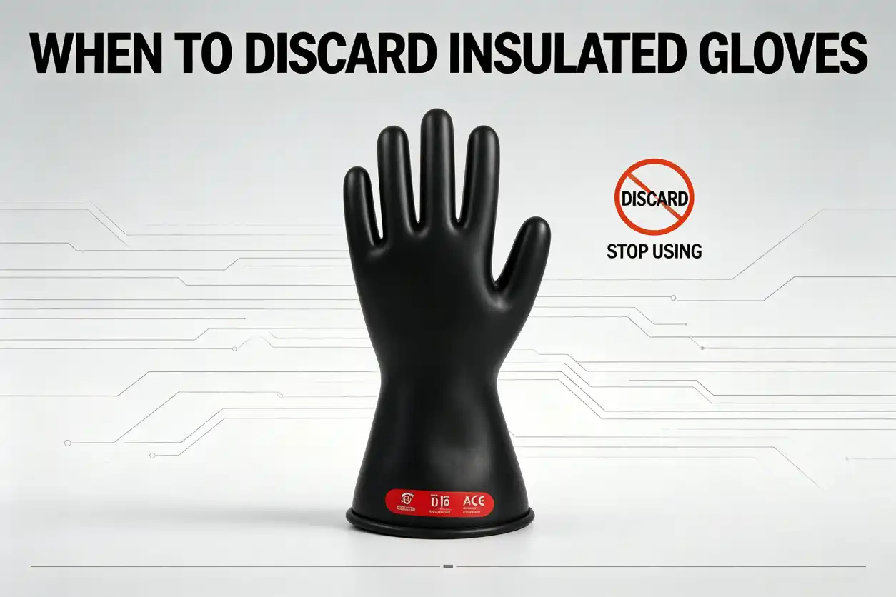 When to take insulating gloves out of service?